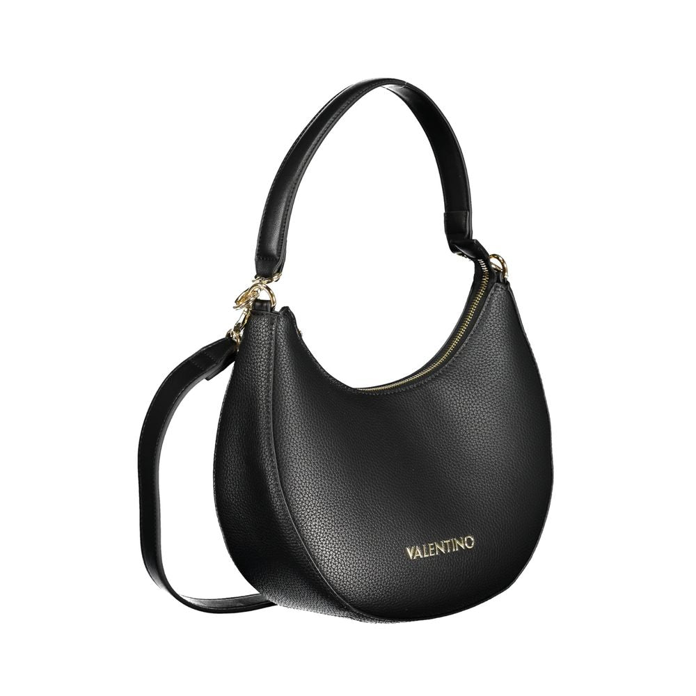 Black Polyurethane Women Handbag