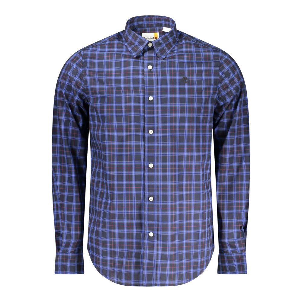 Blue Cotton Men Shirt