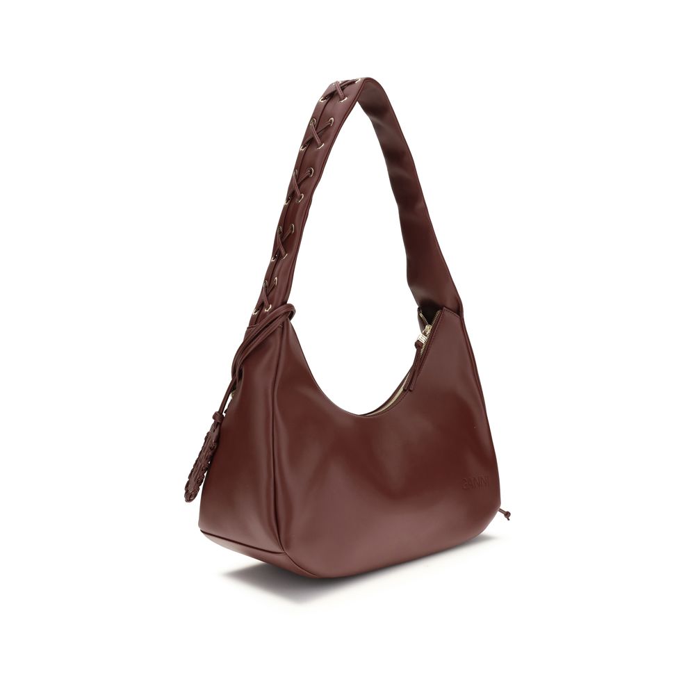 Bordeaux Recycled Leather Shoulder Bag