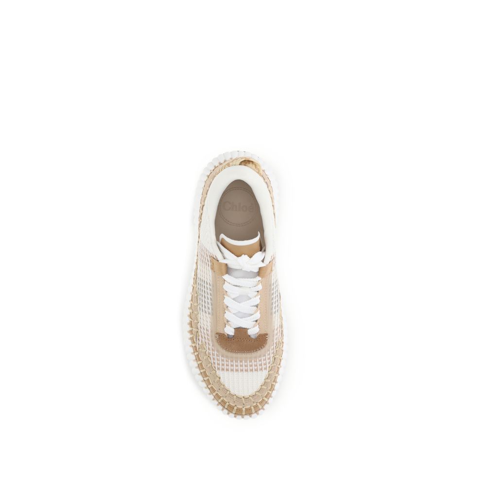 Beige Rubber Chunky Sneakers