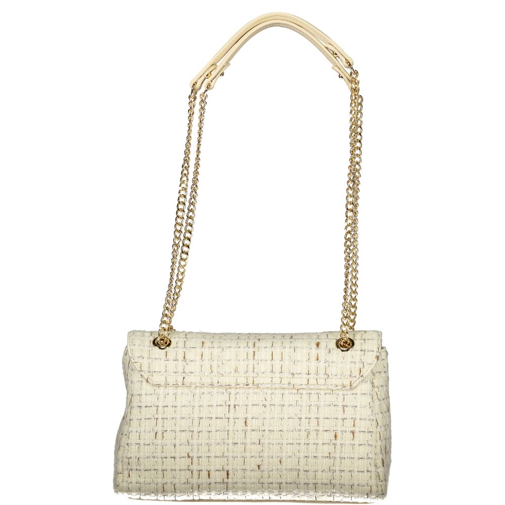 Bianco Polyurethane Women Handbag