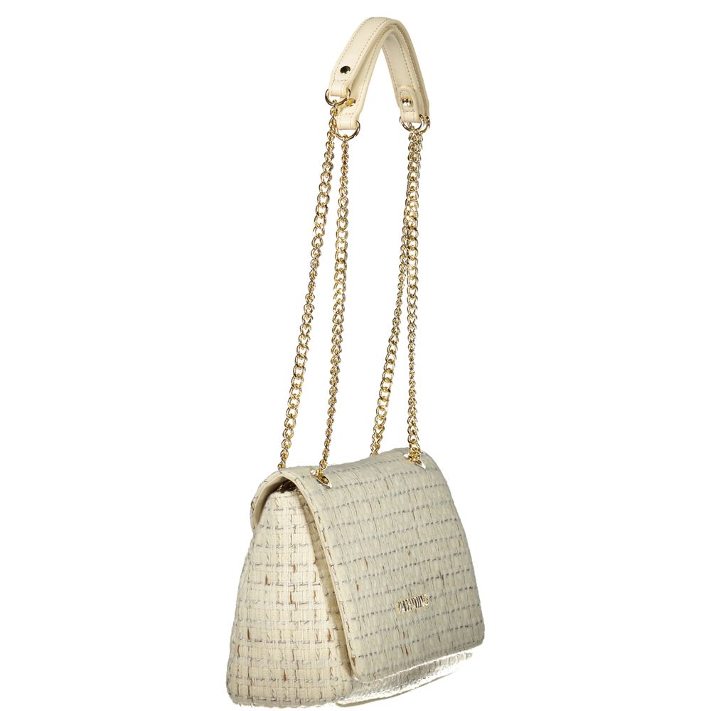 Bianco Polyurethane Women Handbag