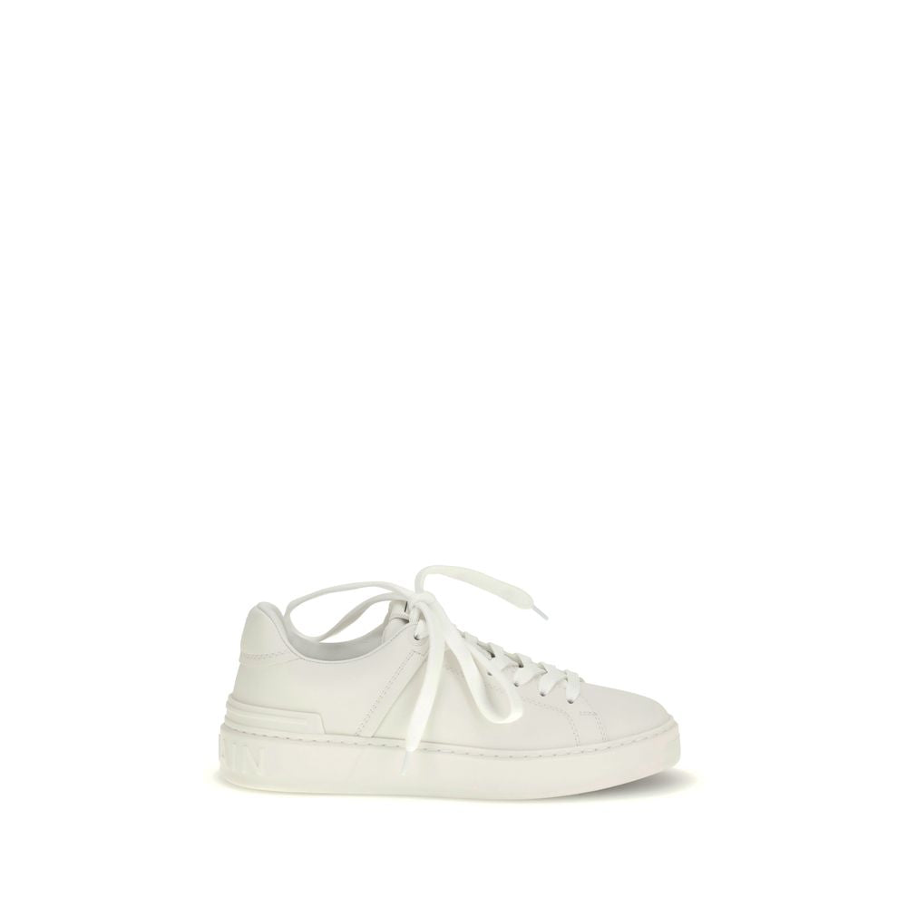 White Calf Leather Bos Taurus Low Top Sneakers