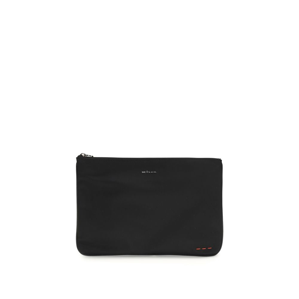 Black Fabric Clutch Bag