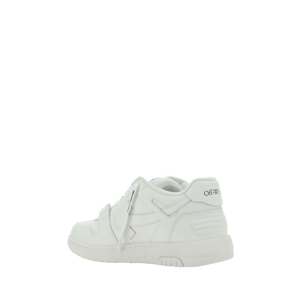 White Calf Leather Bos Taurus Low Top Sneakers