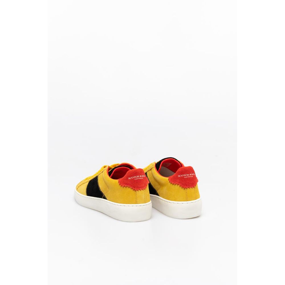 Bicolor Leather Low Top Sneakers