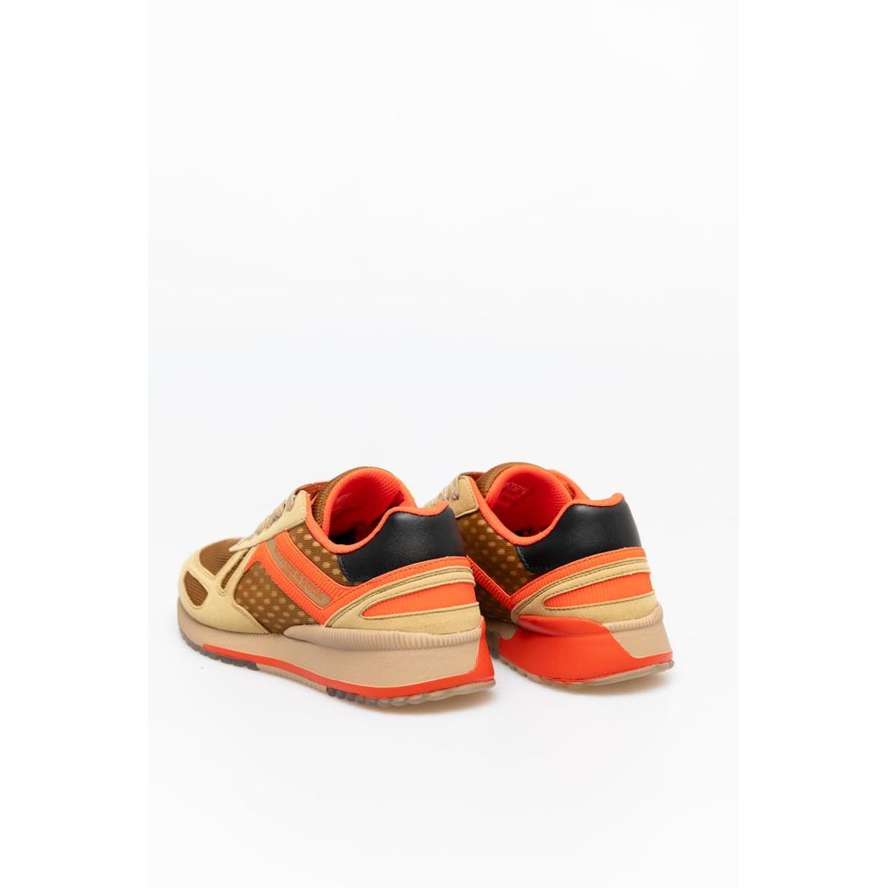 Beige Leather Sneakers