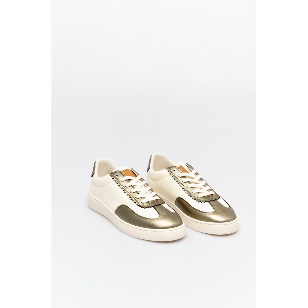 Bronze Leather Low Top Sneakers