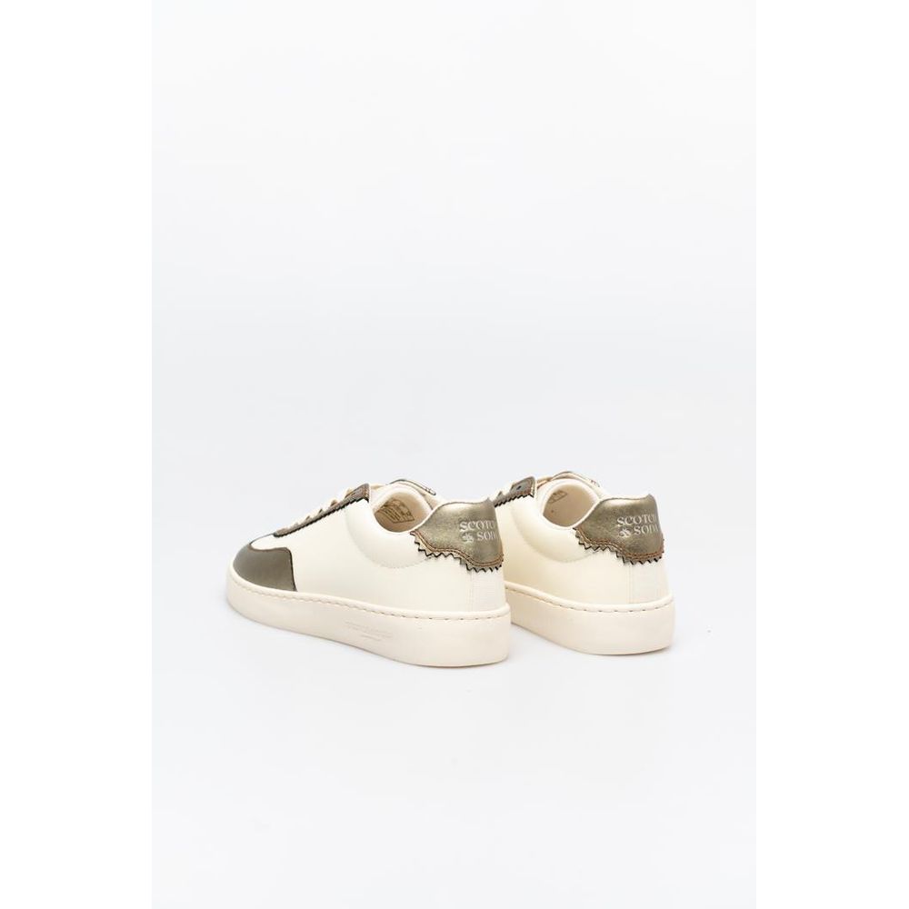 Bronze Leather Low Top Sneakers
