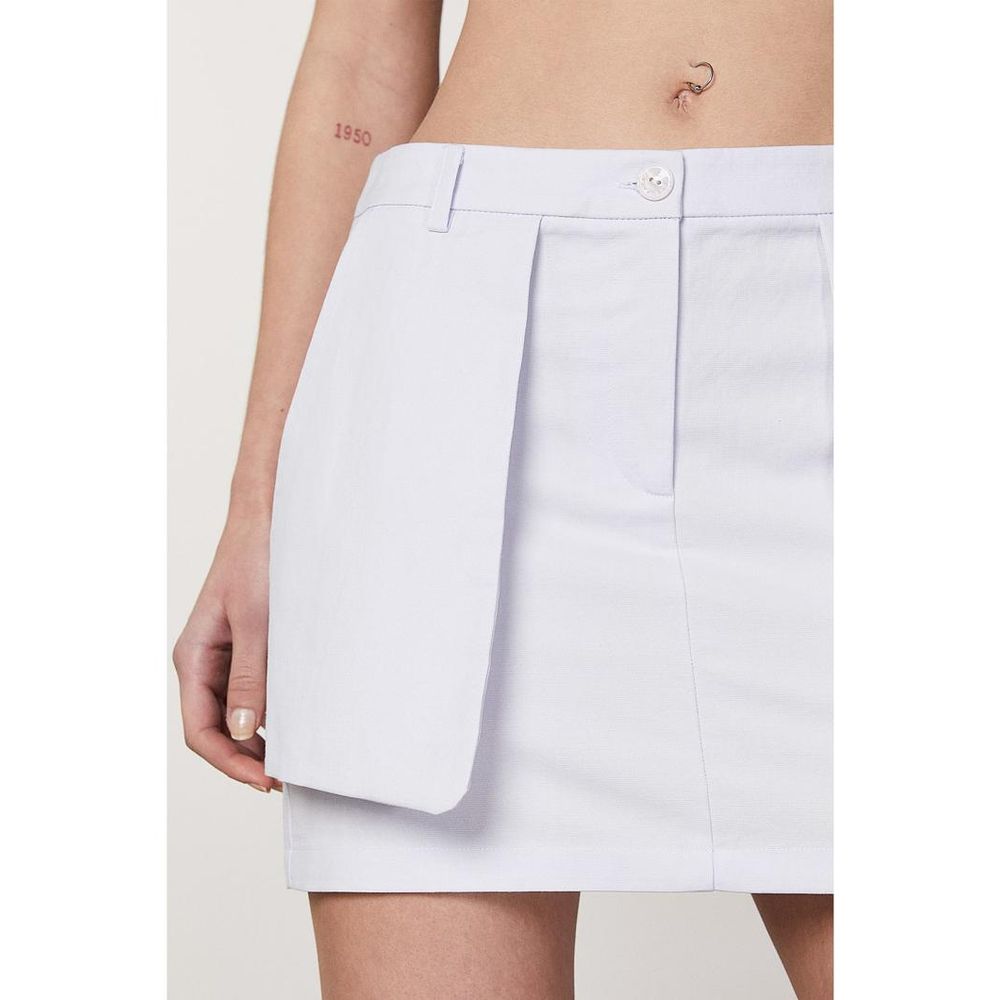 Purple Cotton Mini Skirt