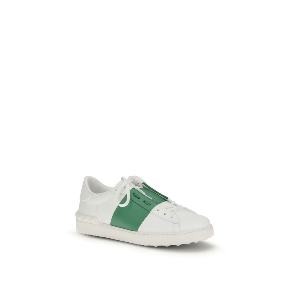White Calf Leather Bos Taurus Low Top Sneakers