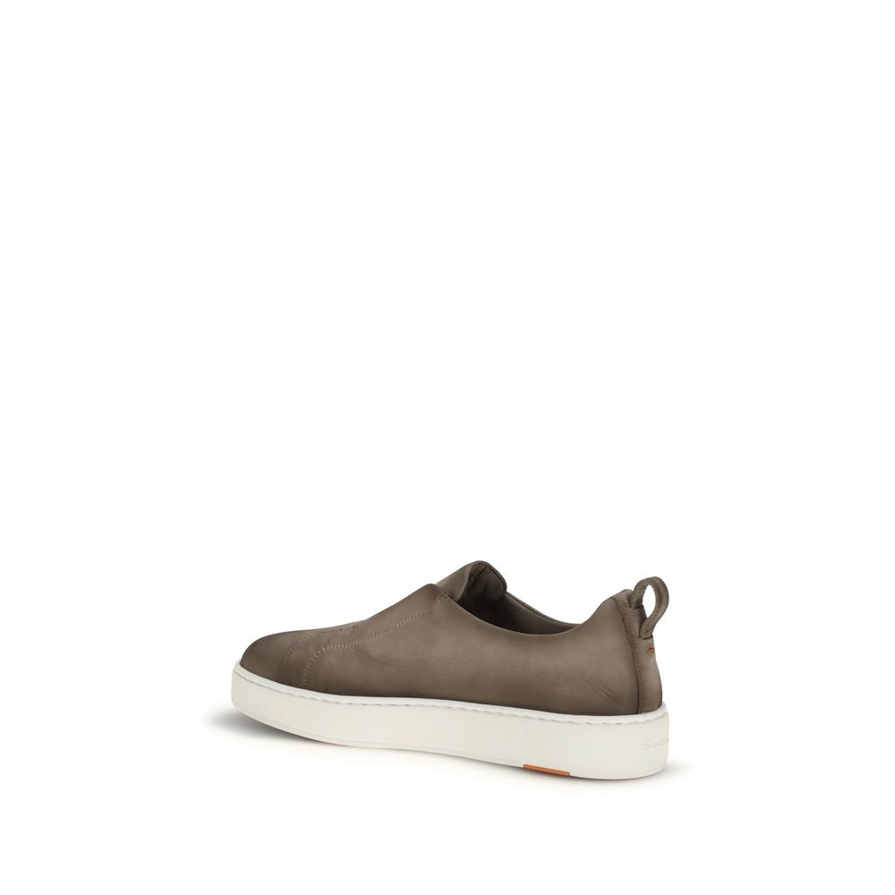 Beige Rubber Low Top Sneakers