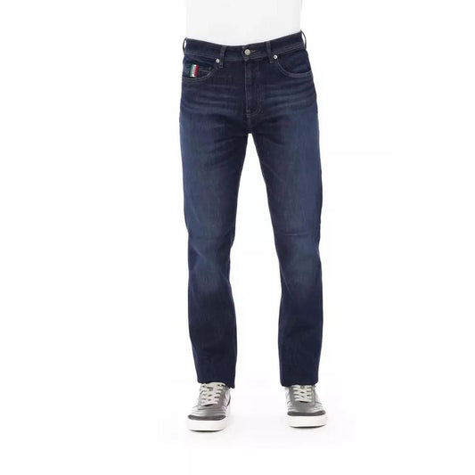 Blue Cotton Jeans Denim