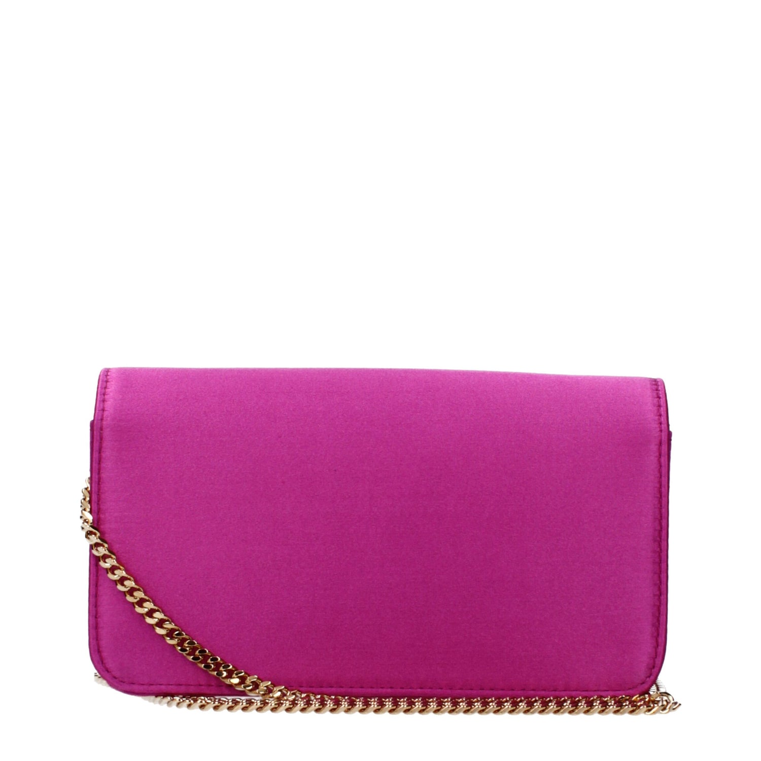Pink Satin Clutch Bag