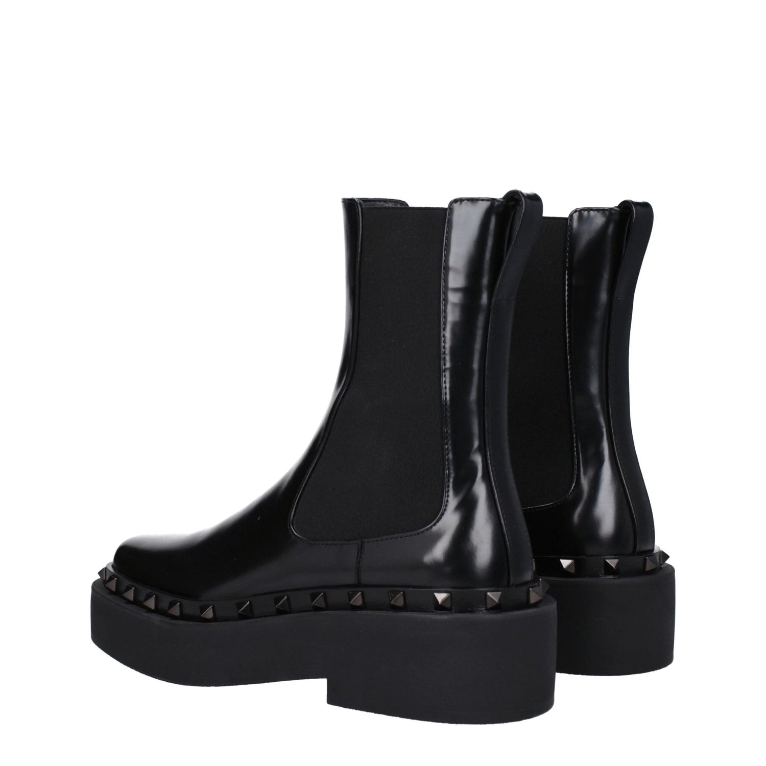 Black Leather Ankle Boots