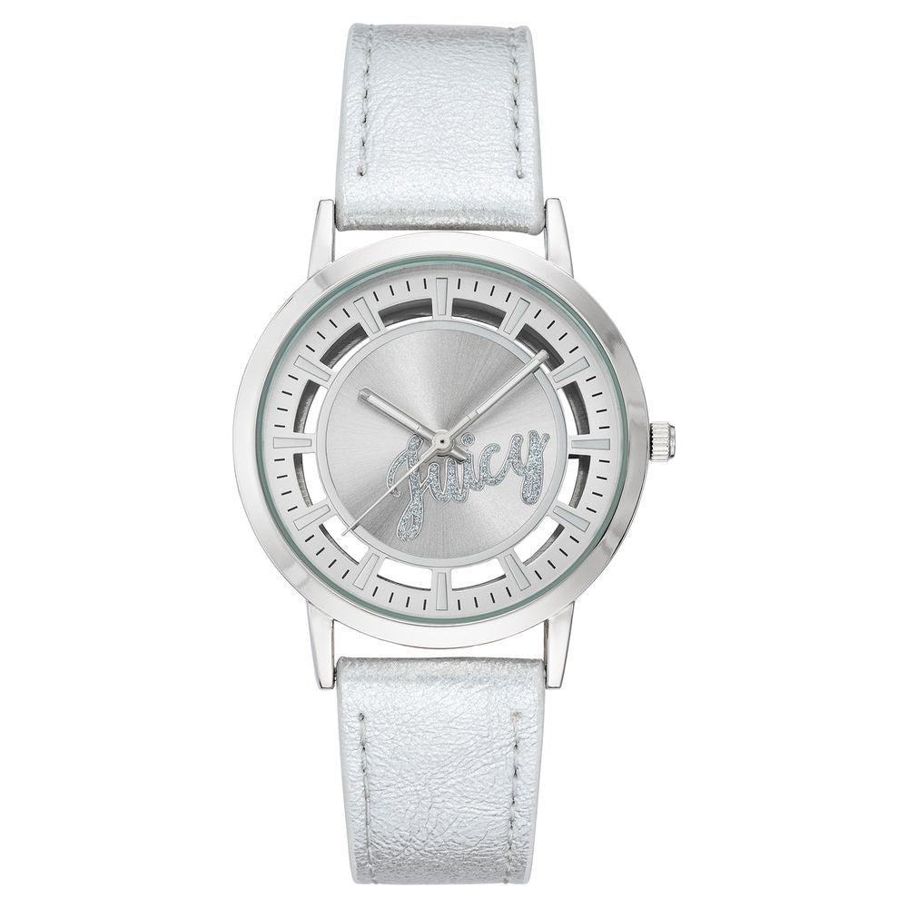Silver Plastic Dress Watch