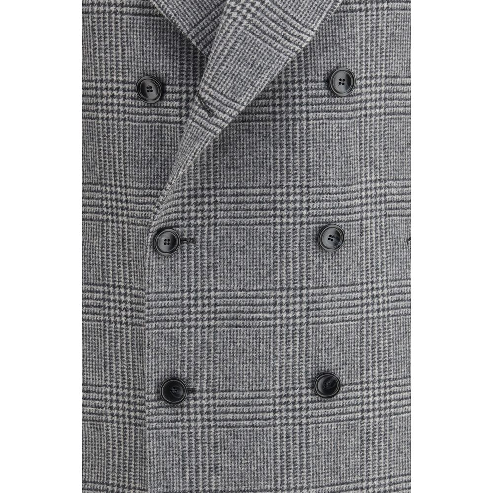 Gray Fleece Wool Coat