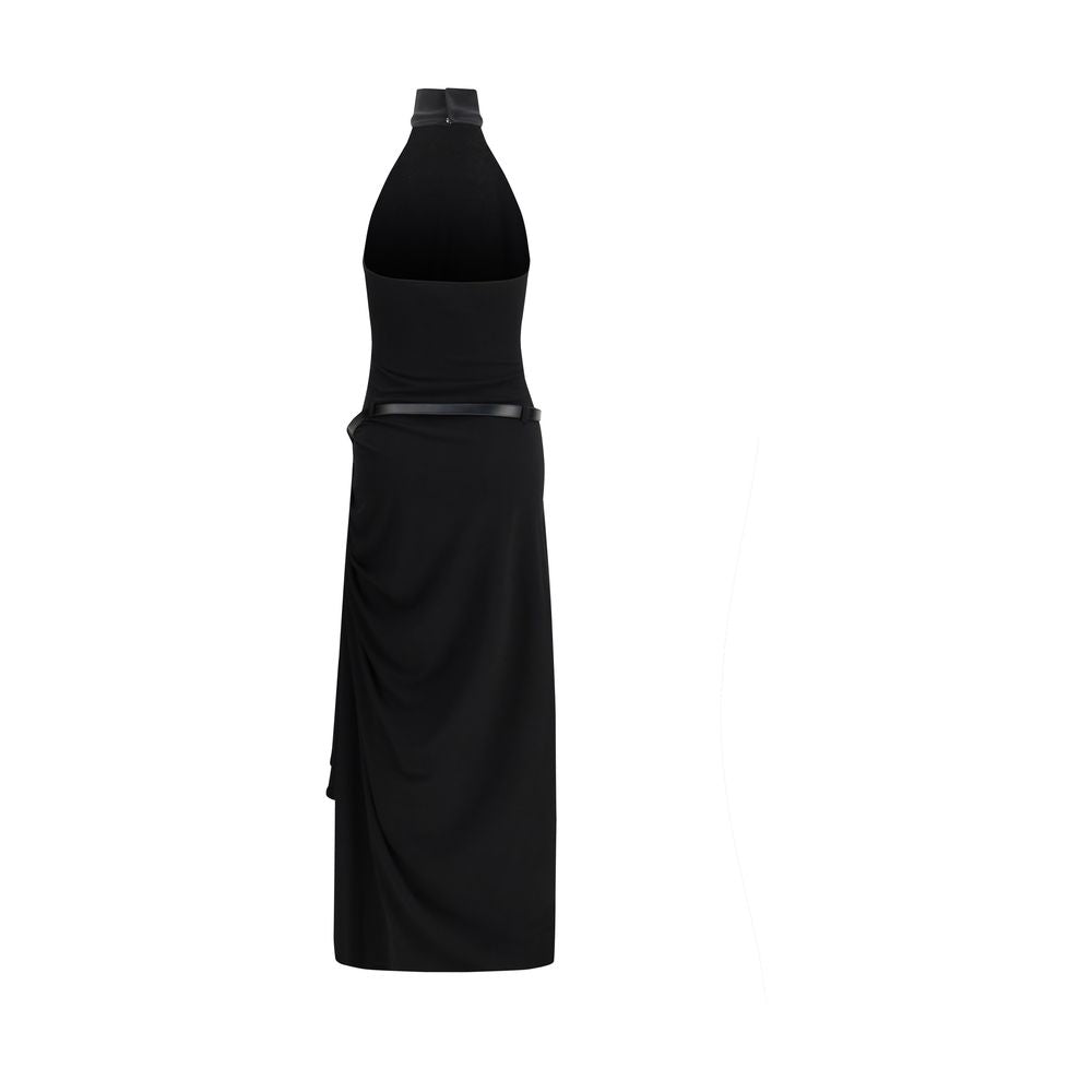 Black Polyester Cocktail Dress