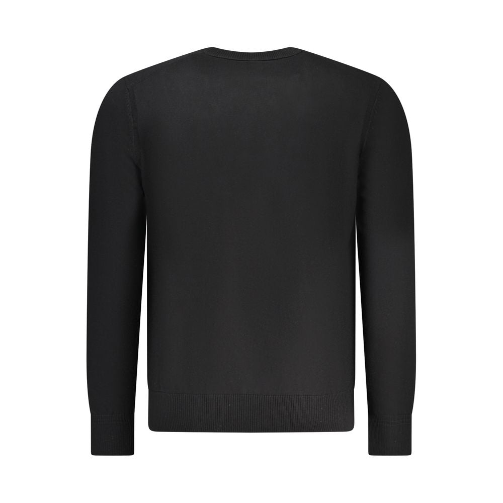 Black Cotton Men's Sweater