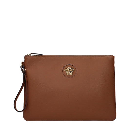 Brown Leather Clutch Bag