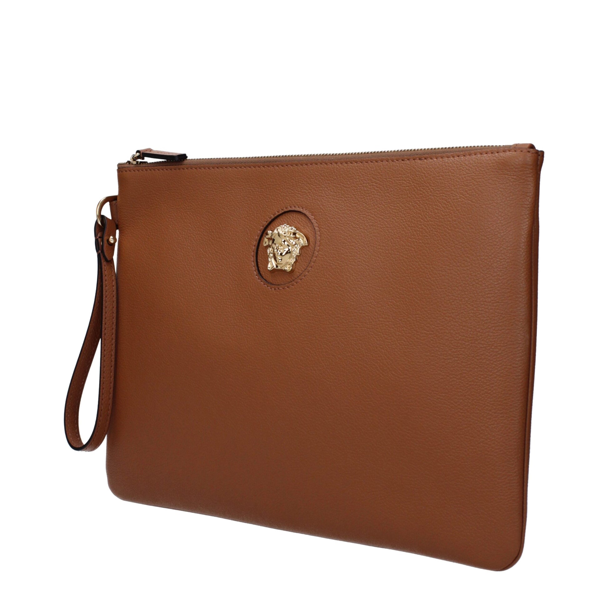 Brown Leather Clutch Bag