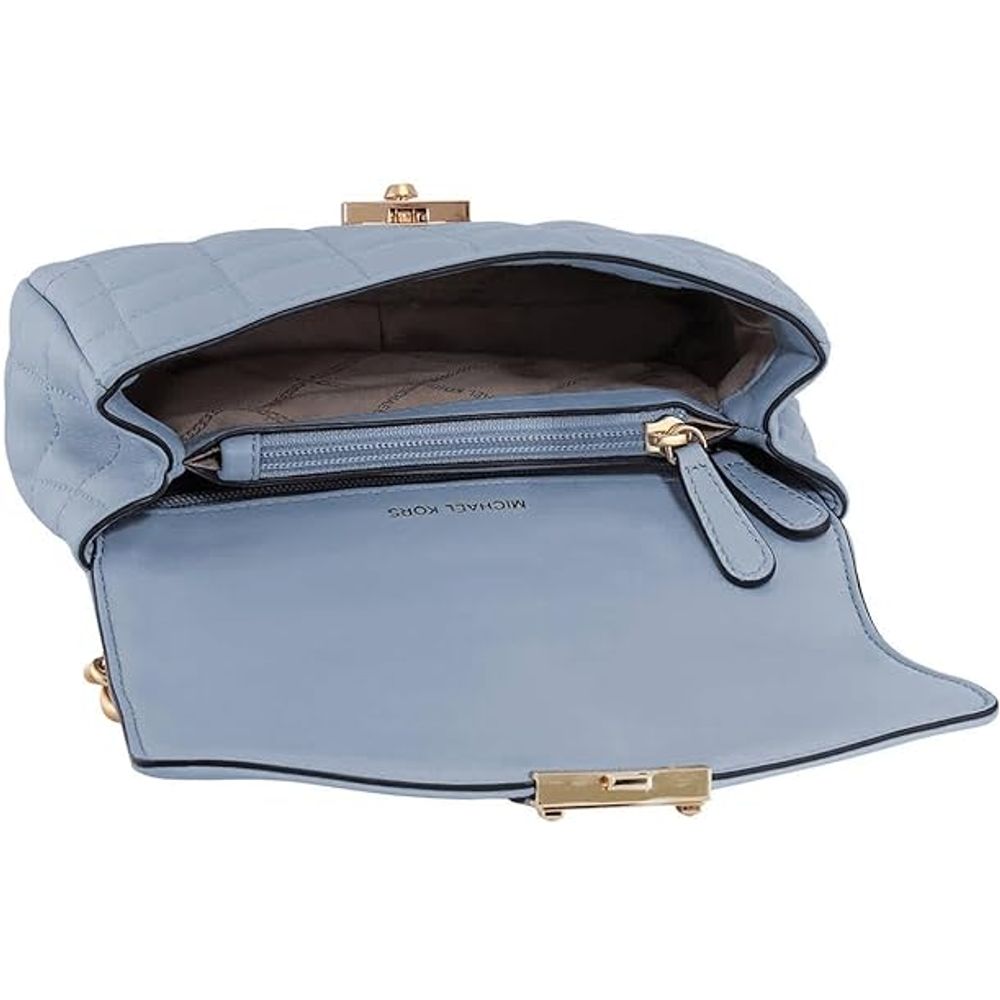 Blue Leather Handbag