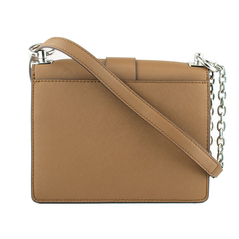 Bicolor Leather Shoulder Bag