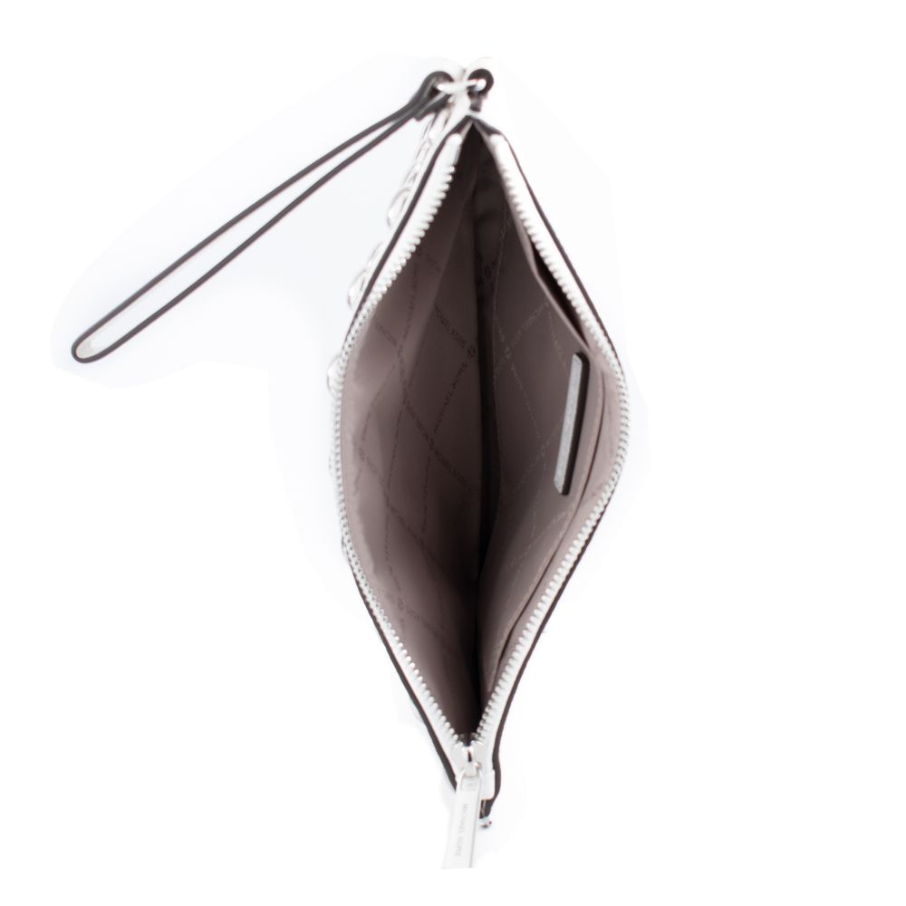 White Leather Clutch Bag