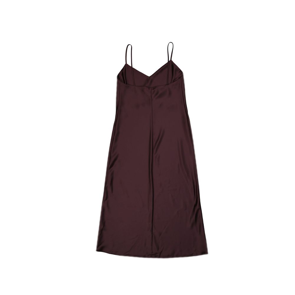 Purple Silk Casual Dress