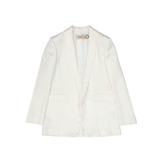 White Polyester Jackets And Coat