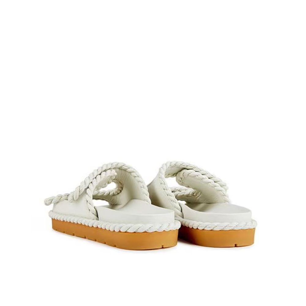 White Lamb Leather Sandals