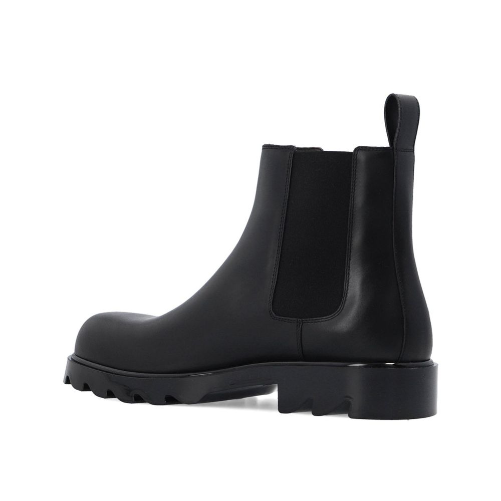 Black Calfskin Chelsea Boots