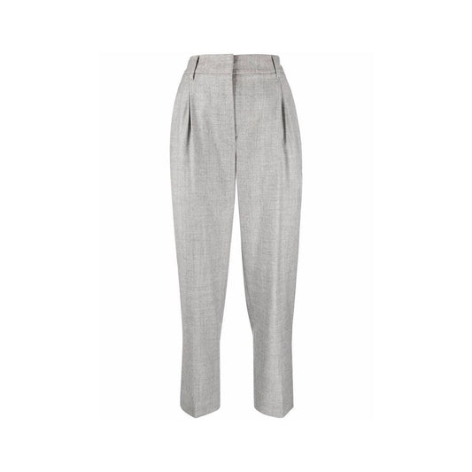 Gray Polyamide Cropped Pants