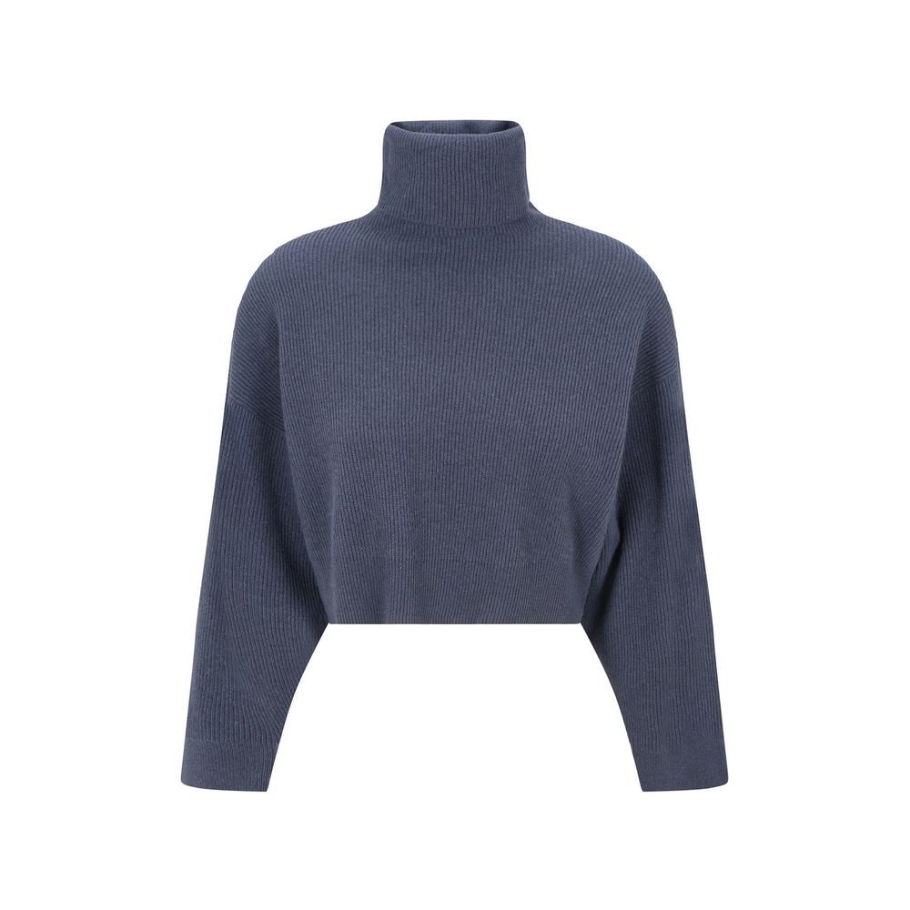 Blue Cashmere Turtleneck