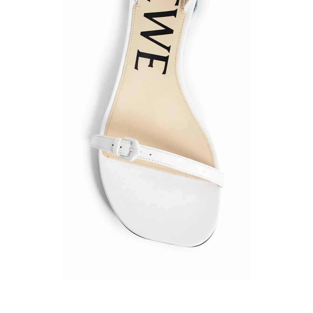 White Lamb Leather Strap-On Sandals