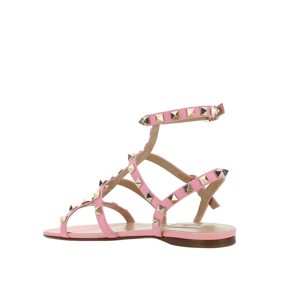 Multicolor Calfskin Flat Sandals