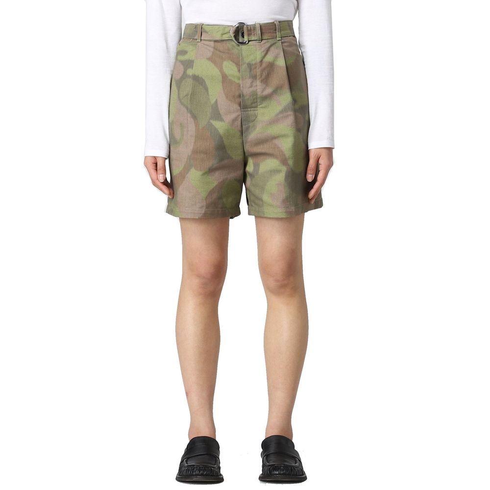 Bicolor Cotton Bermuda Shorts