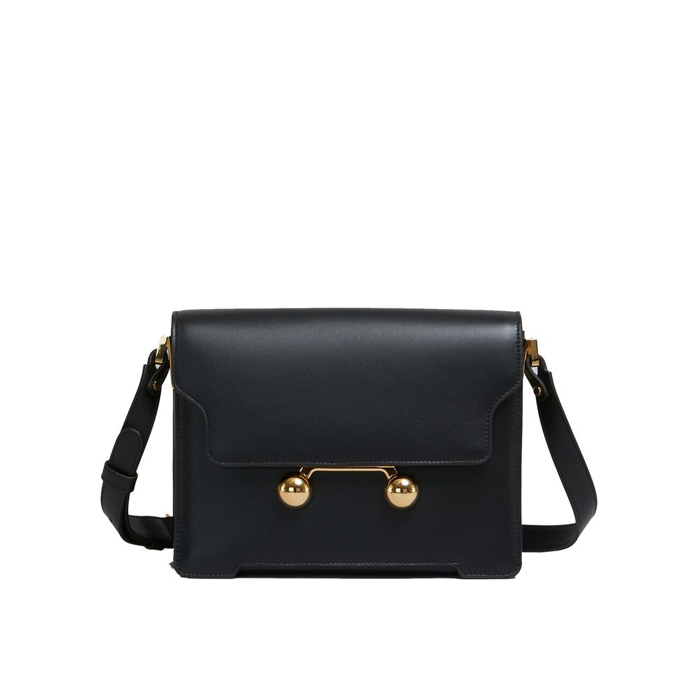 Black Calfskin Shoulder Bag