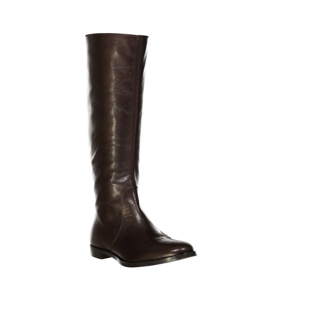 Brown Calfskin Over The Knee