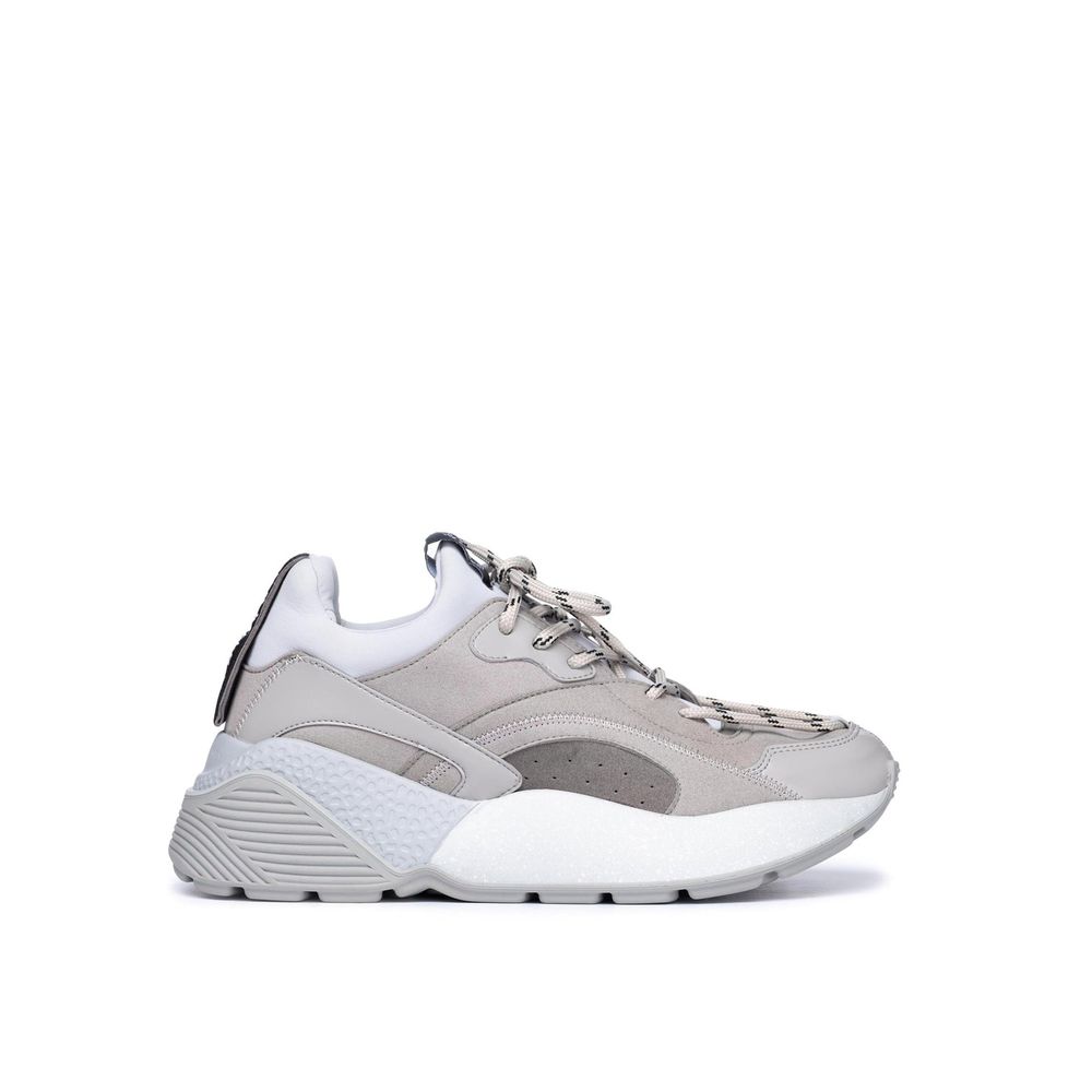 Gray Vegan Leather Chunky Sneakers
