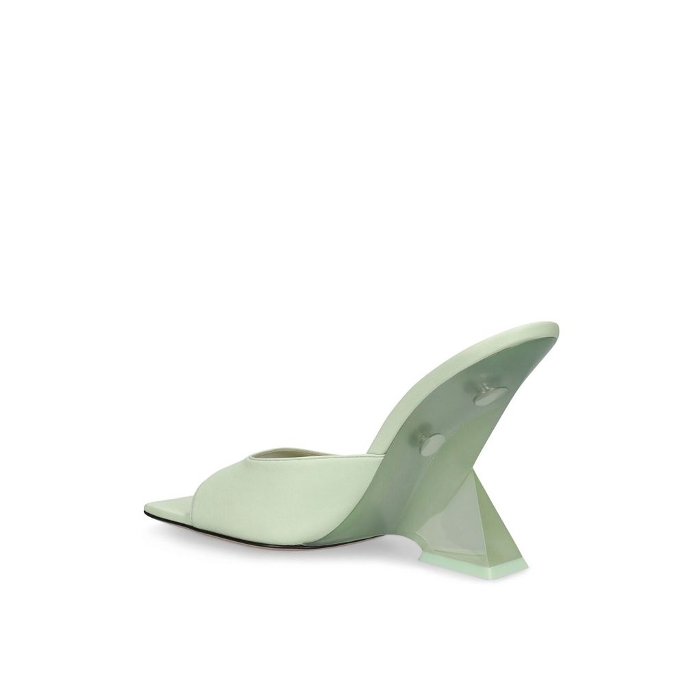 Bicolor Calfskin Platform Sandals