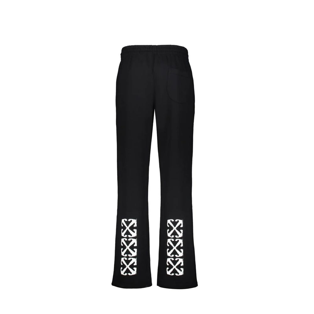 Black Cotton Athletic Pants