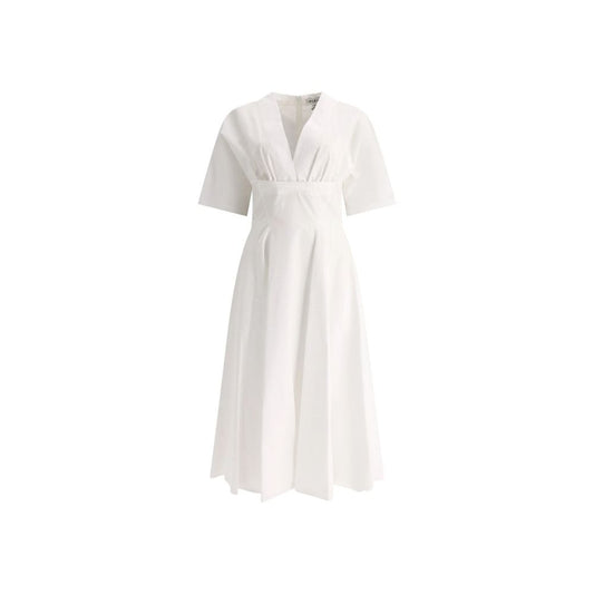 White Cotton Casual Dress