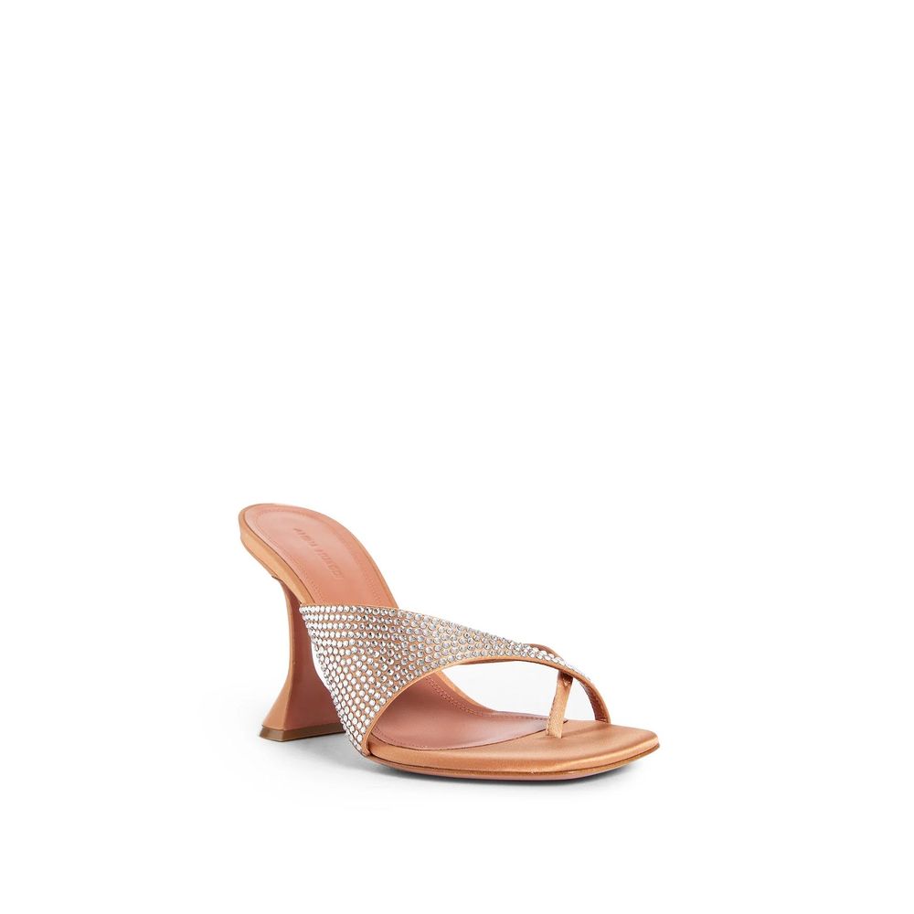 Orange Silk Mules
