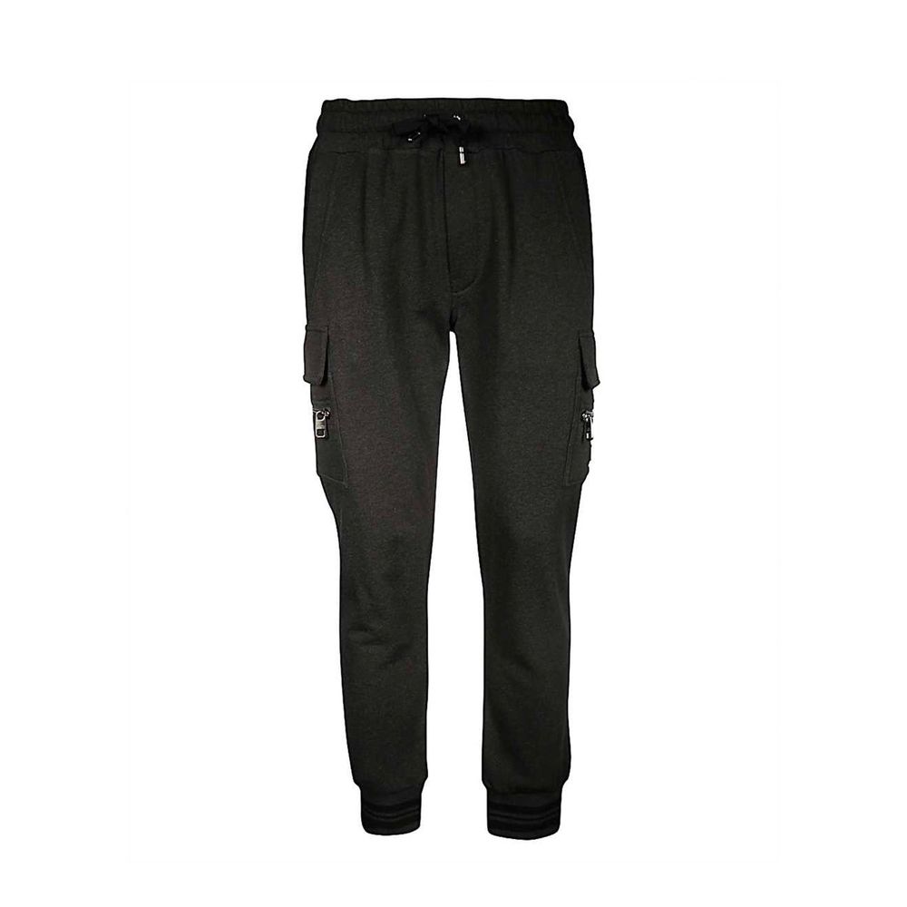 Gray Cotton Cargo Pants