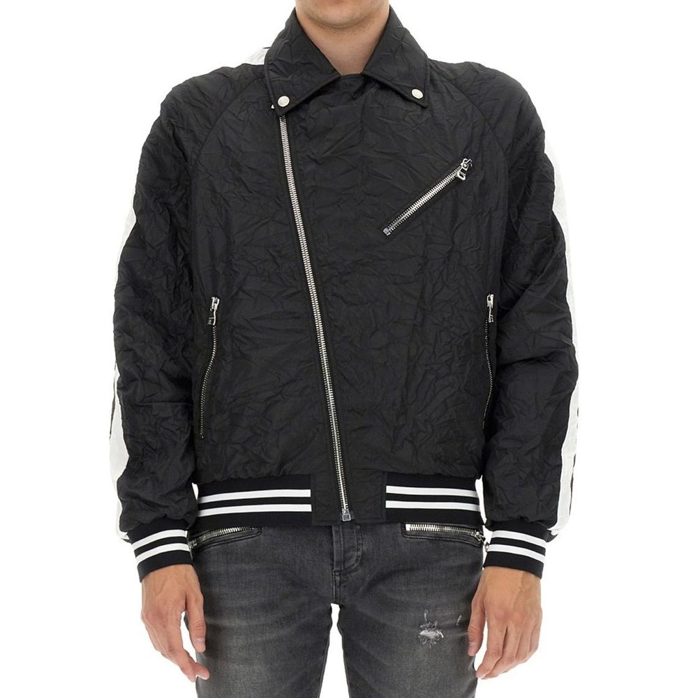 Black Polyester Bomber