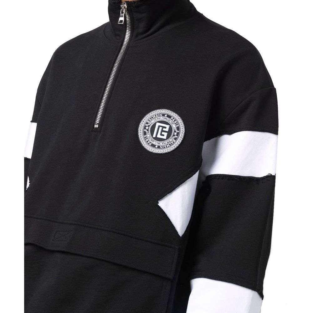 Black Cotton Sweatshirt