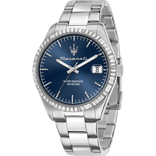 Blue Stainless Steel Dress Watch