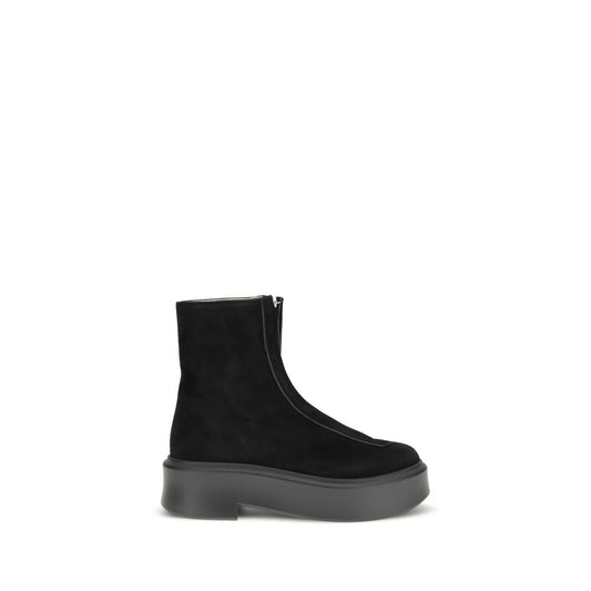 Black Rubber Ankle Boots