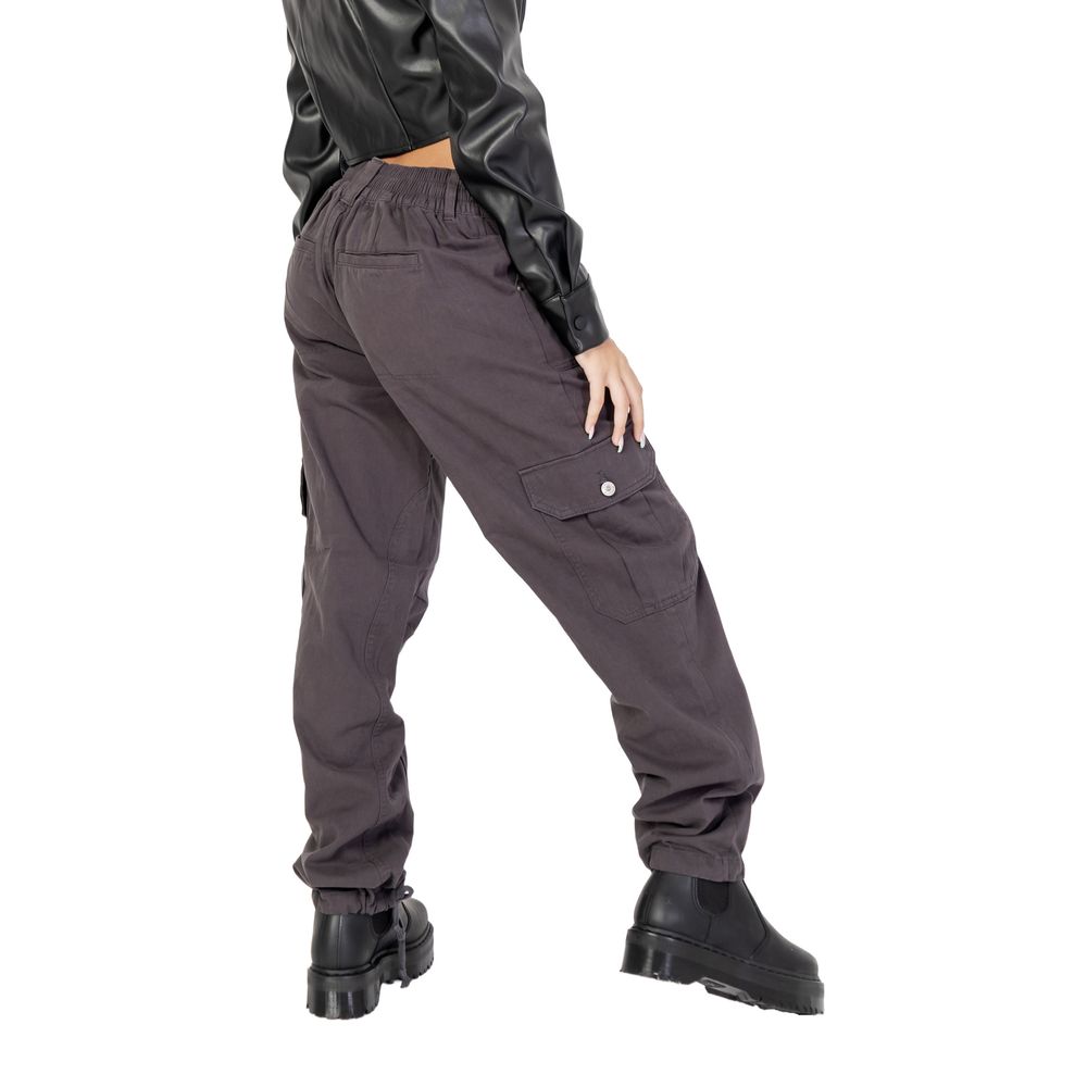 Gray Cotton Cargo Pants